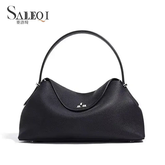 Genuine Cowhide Leather Crossbody Handbag