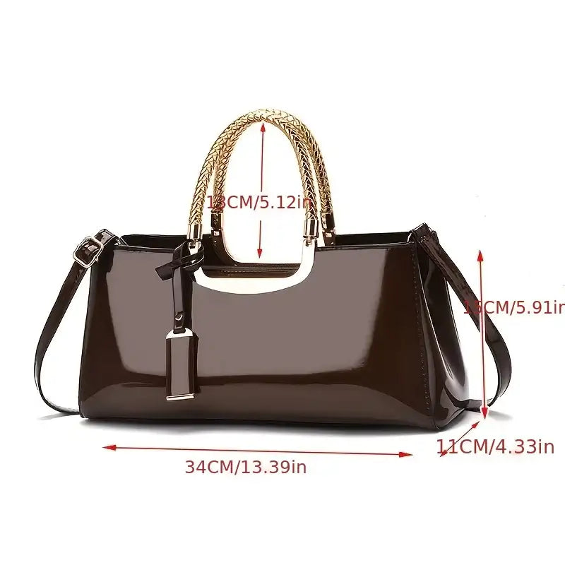 Glossy PU Leather Bridal Evening Clutch Bag – additional view 2