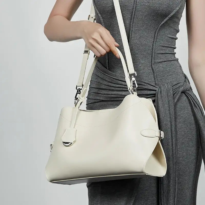 Elegant Cowhide Shell Top Handle Bag – additional view 2