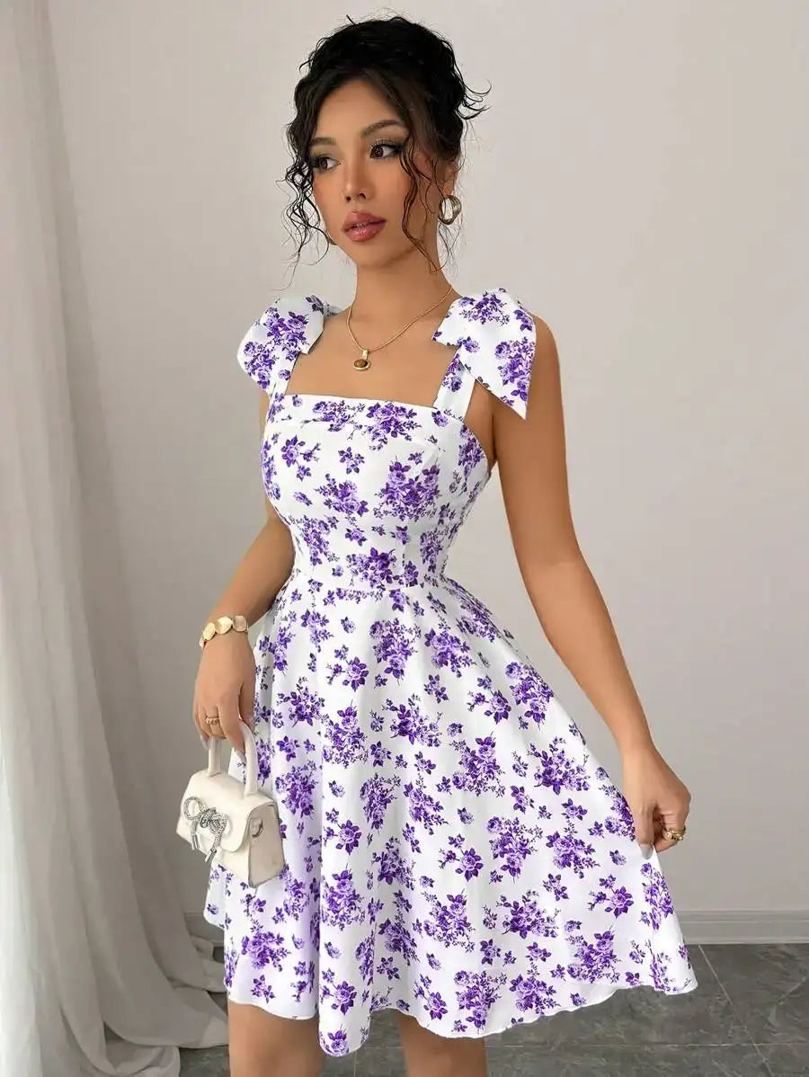 Cute Ditsy Floral A-Line Dress – additional view 4