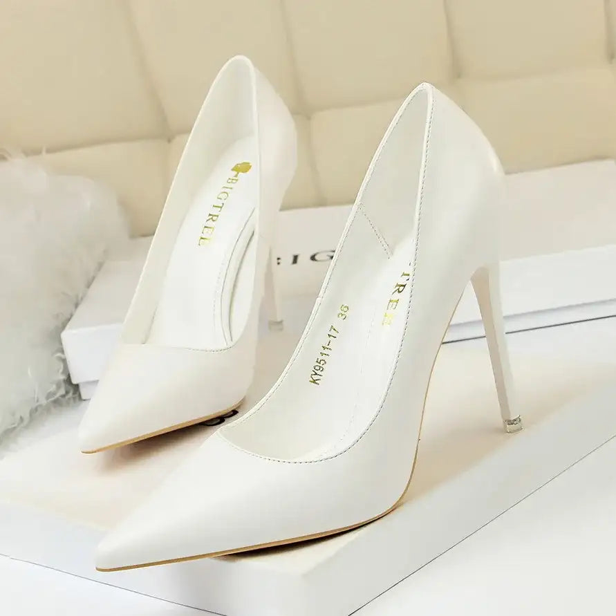 Shallow Mouth Stiletto Party Single Shoes