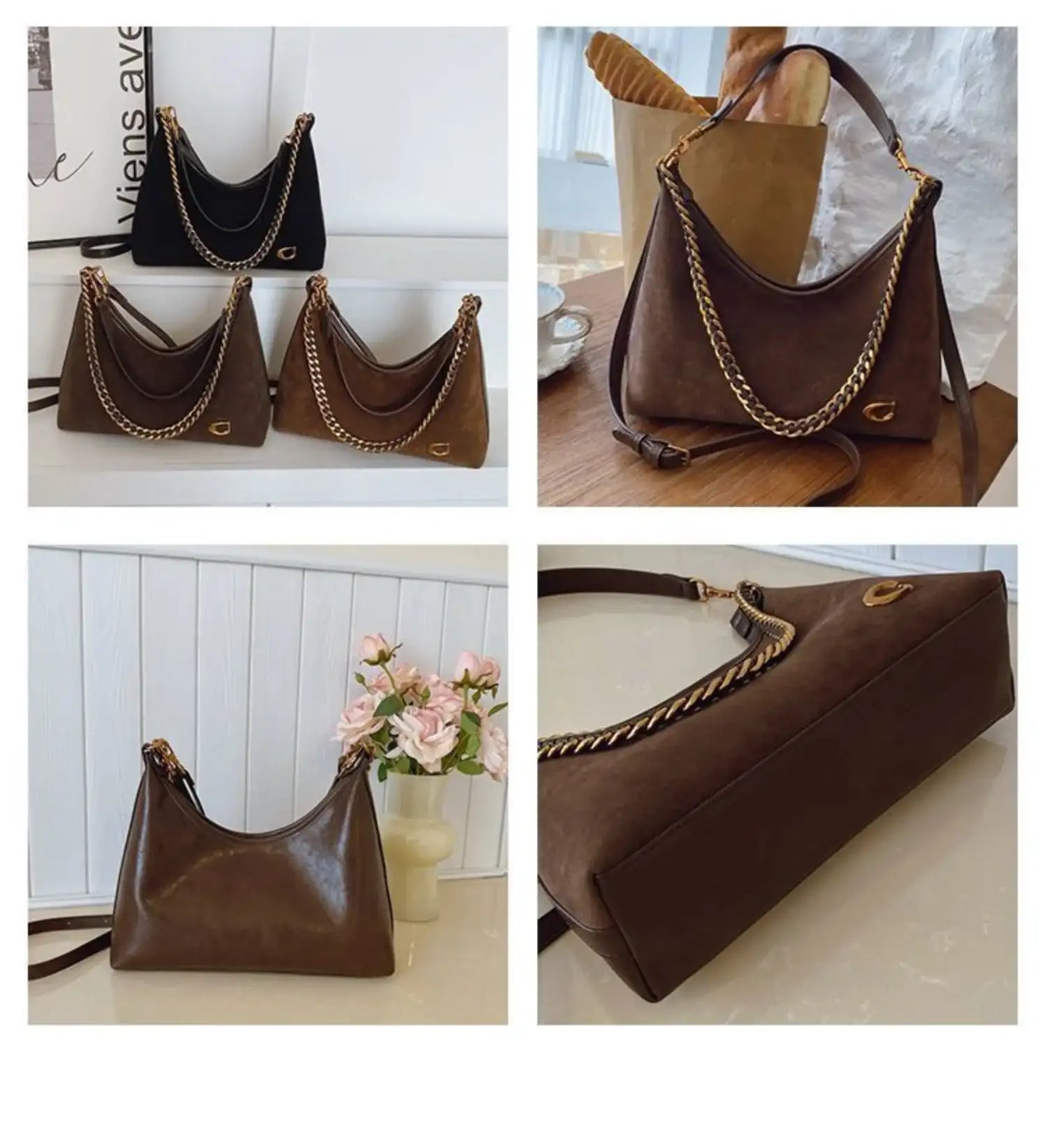 Black Suede Large Crossbody – additional view 2
