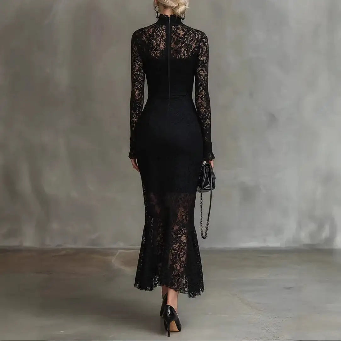 Elegant Lace Patchwork Dress – additional view 3