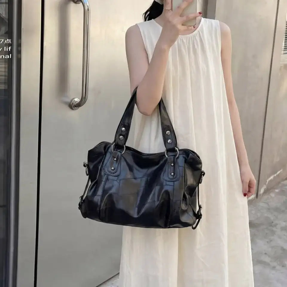 Retro PU Leather Tote – additional view 4