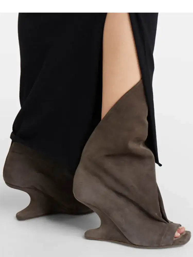 Alien Heel Open Toe Fashion Short Boots