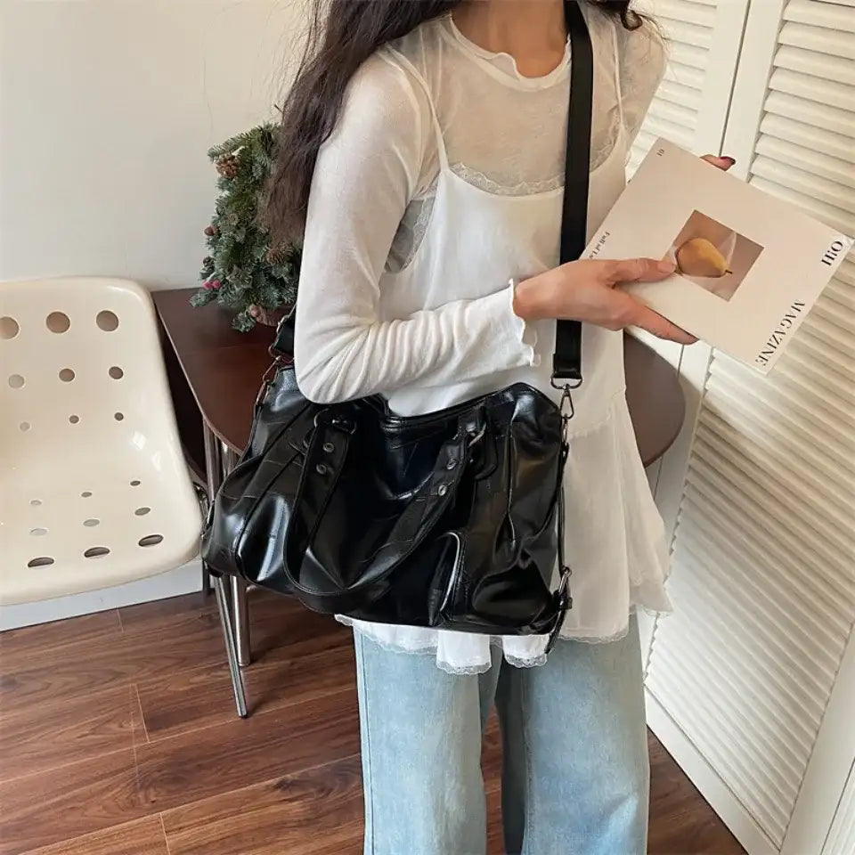 Retro PU Leather Tote – additional view 3