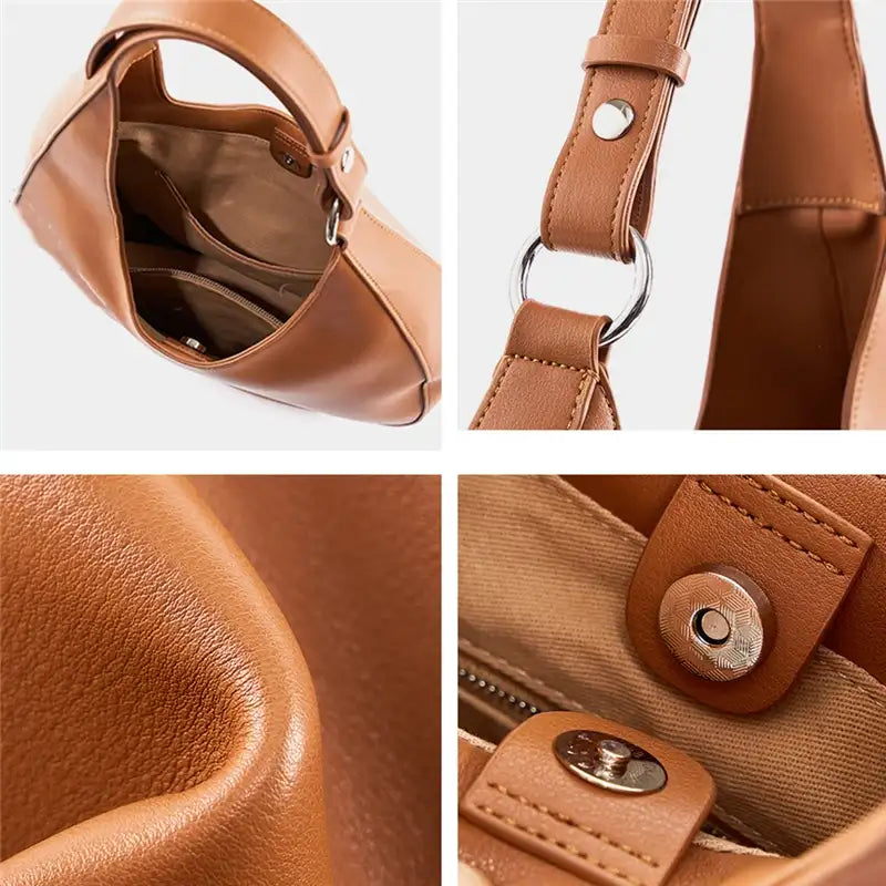 Genuine Leather Hobo Underarm Shoulder Bag – additional view 6
