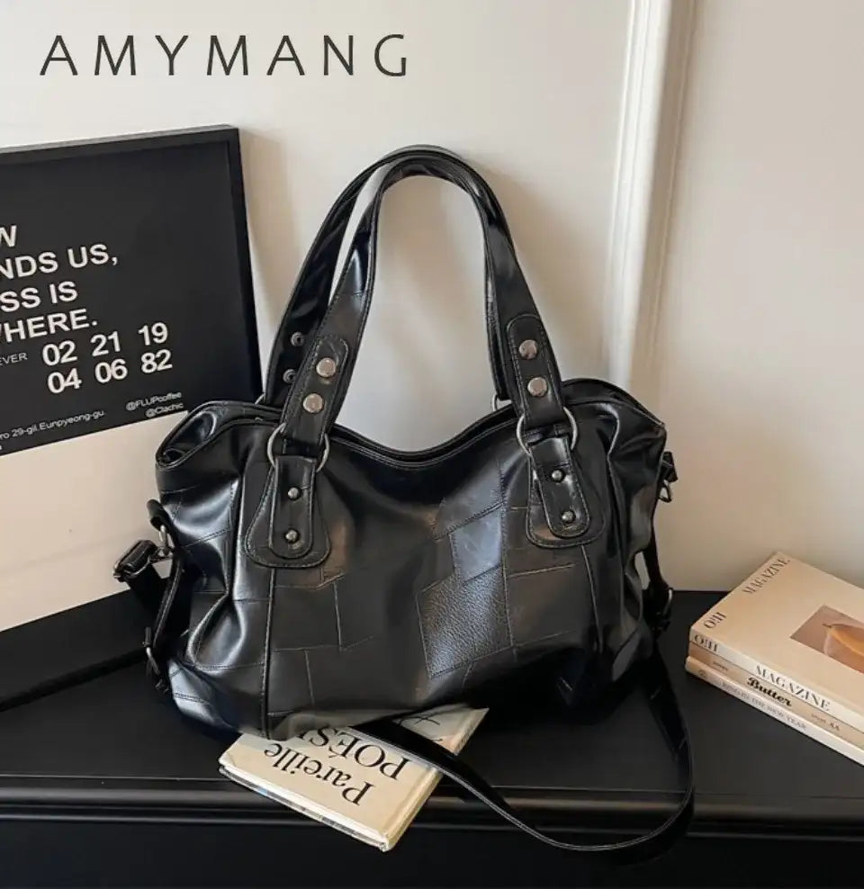Retro PU Leather Tote
