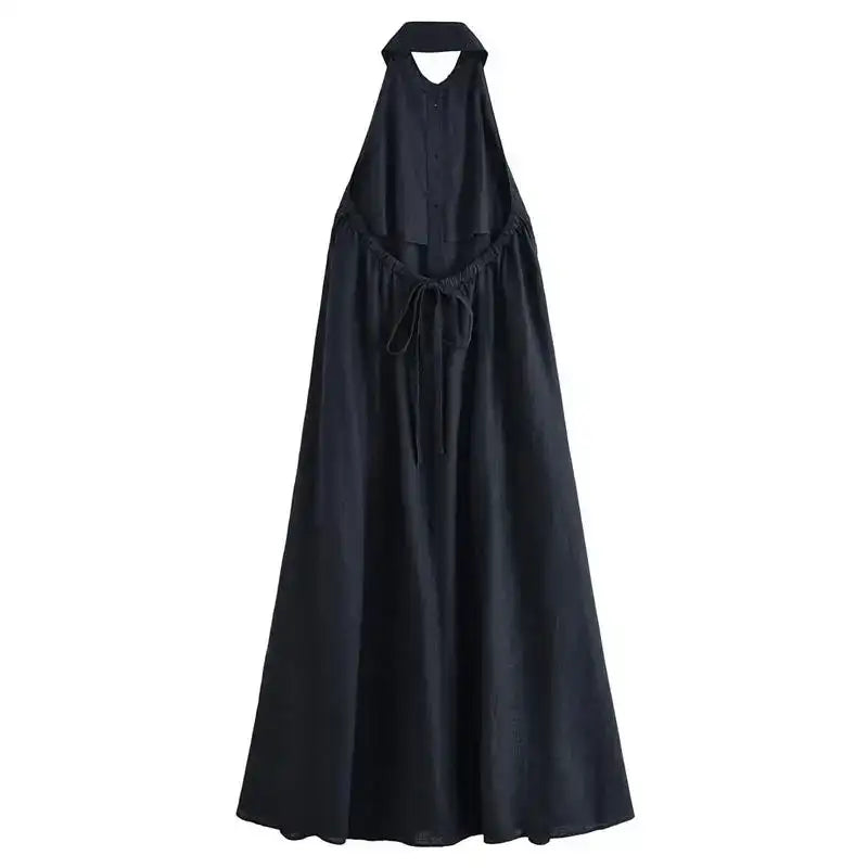 Elegant Halter Neck Maxi Holiday Dress – additional view 5