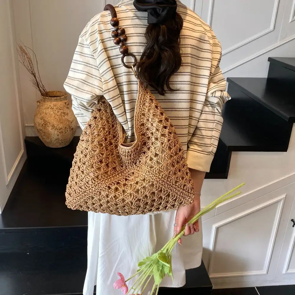 Large Woven Straw Tote – additional view 3