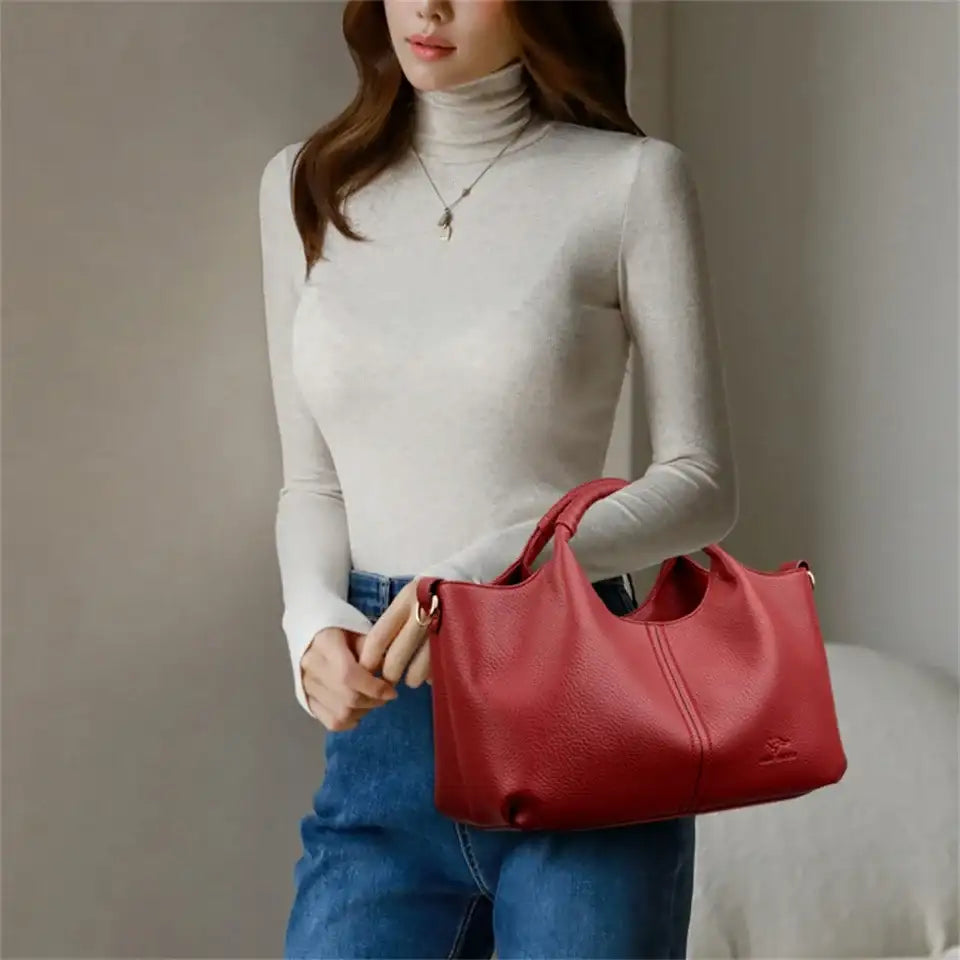 Soft Leather Women's Tote Crossbody Commuter Bag – additional view 2