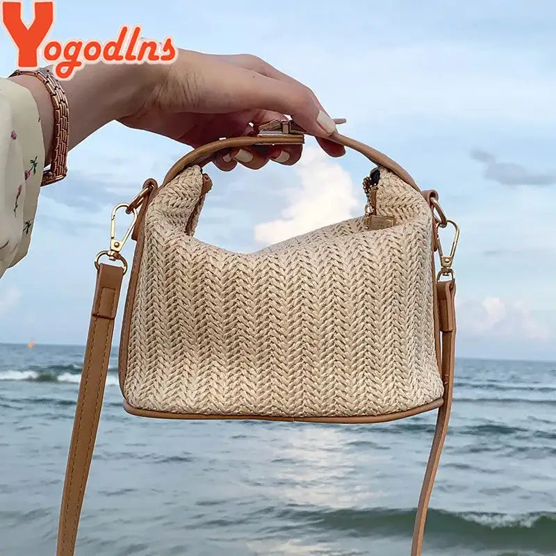 Small Straw Bucket Crossbody – additional view 2