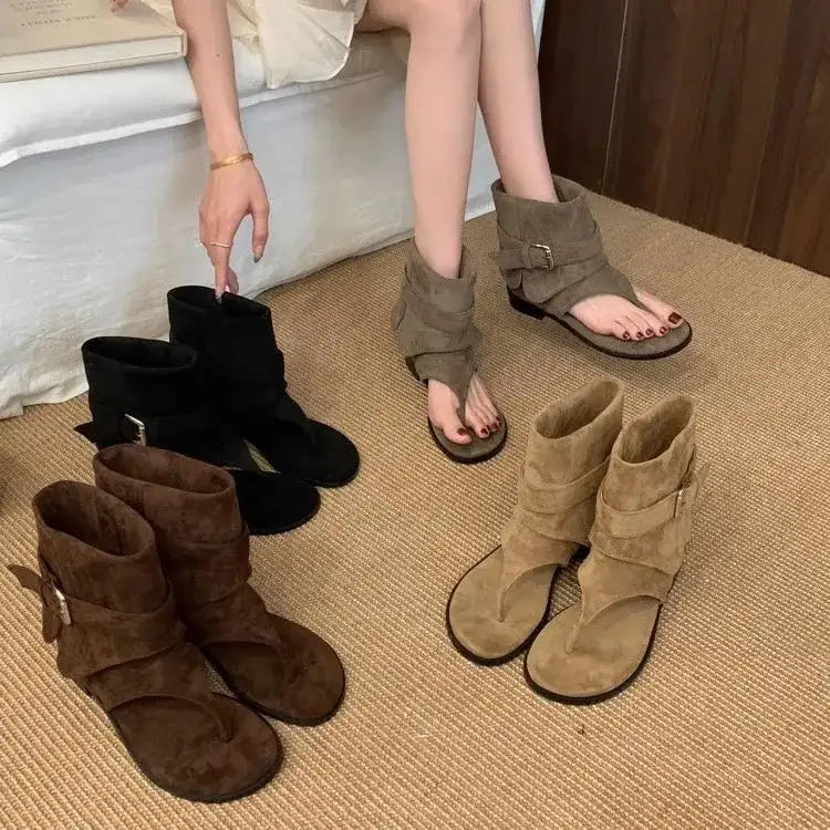 Clip Toe Flat Sandals Street Style Shoes – additional view 3