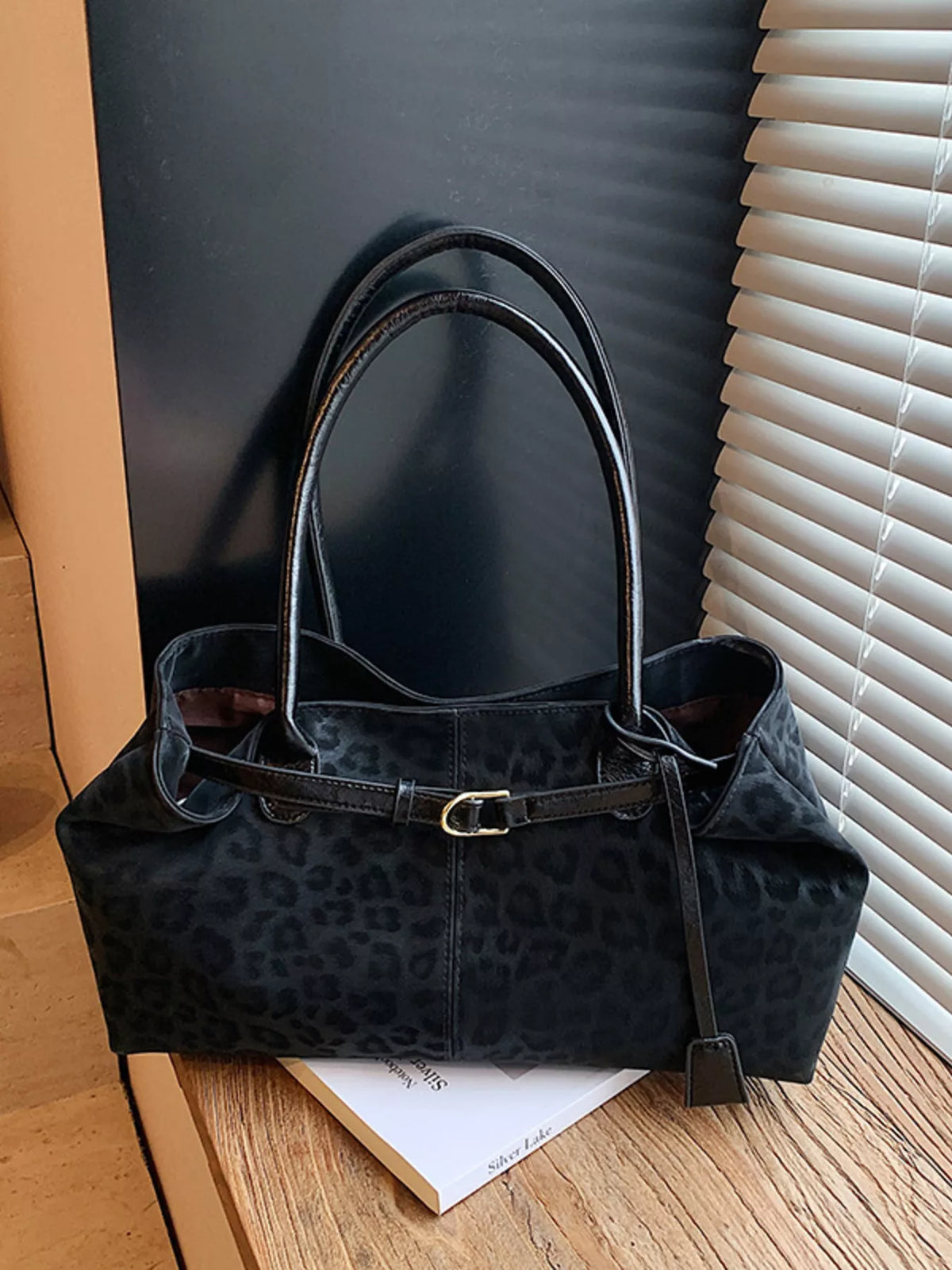 Large Leopard-Print PU Leather Handbag – Color Option 2
