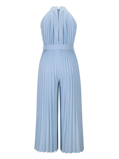 Celina Studio Cutout Tied Pleated Sleeveless Jumpsuit – Styled Outfit View
