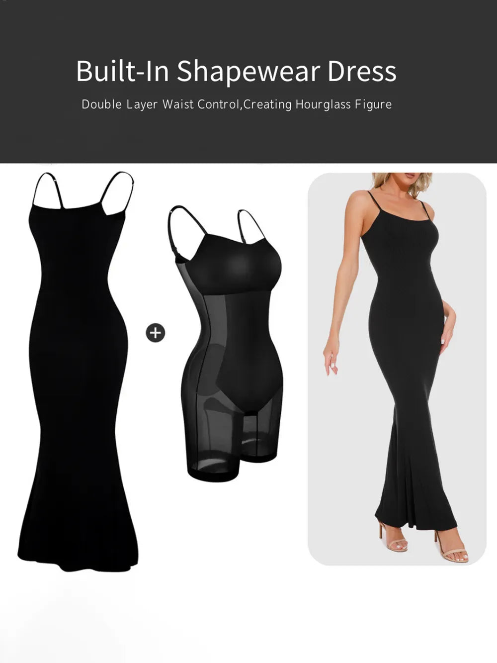 Celina Studio Built-In Shapewear Sleeveless Maxi Dress – Full Length Back