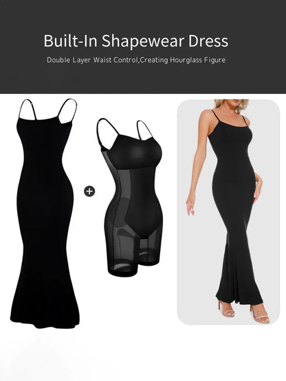 Celina Studio Built-In Shapewear Sleeveless Maxi Dress – Full Length Back