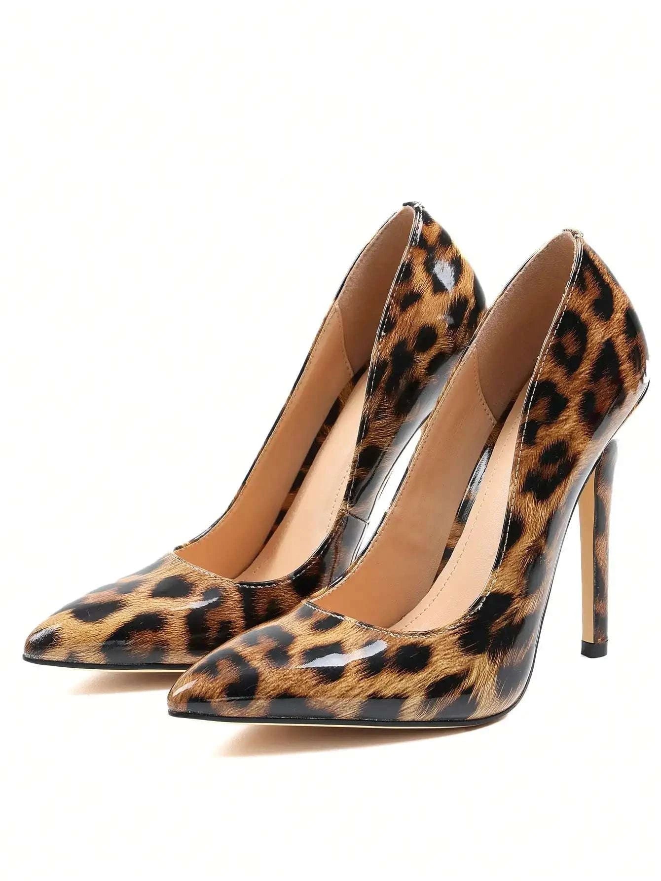 Classic Stiletto High Heel Pumps – Leopard & Cow Print - Celina Studio
