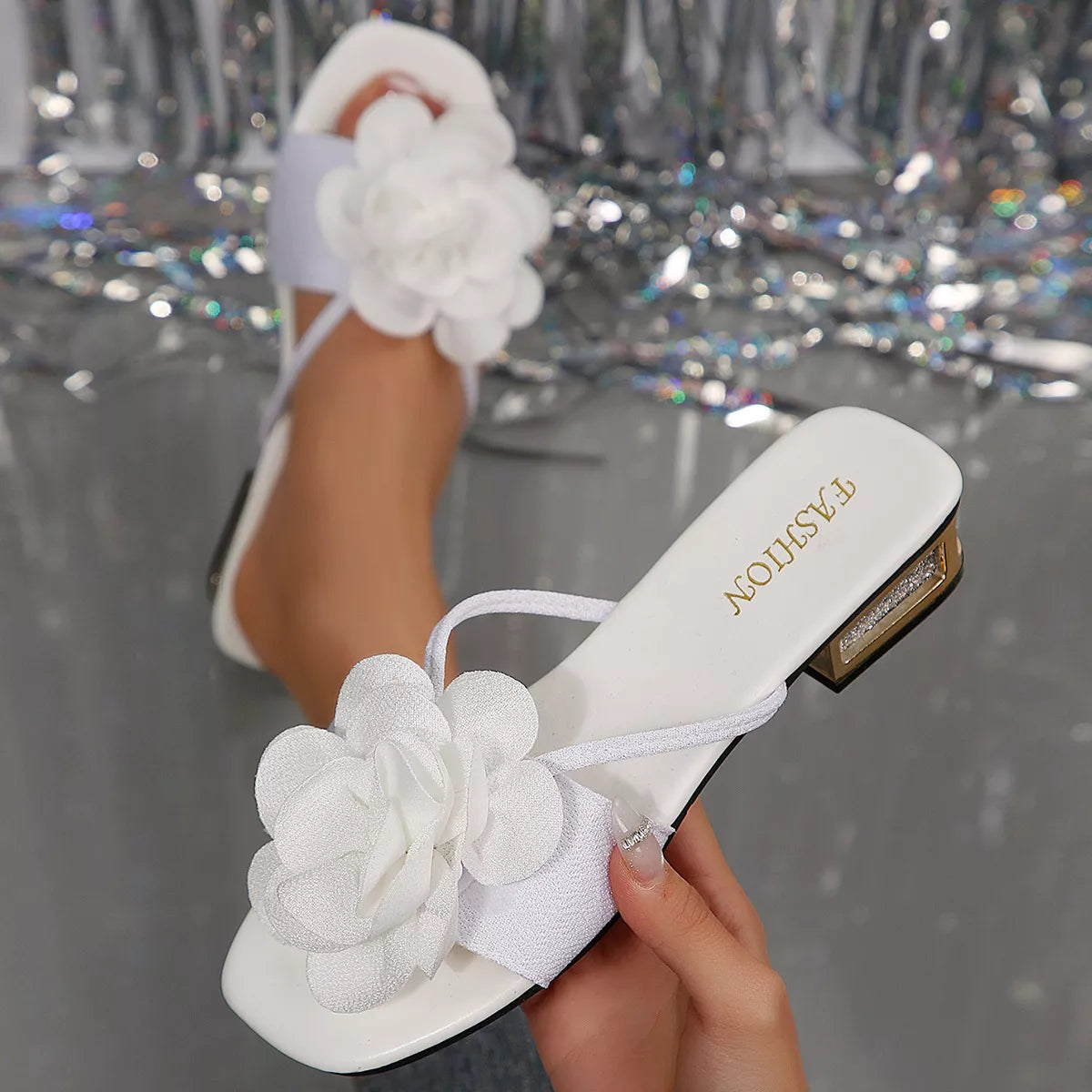 Celina Studio Open-Toe Low Block-Heel Sandals – Open Toe Detail Close-Up