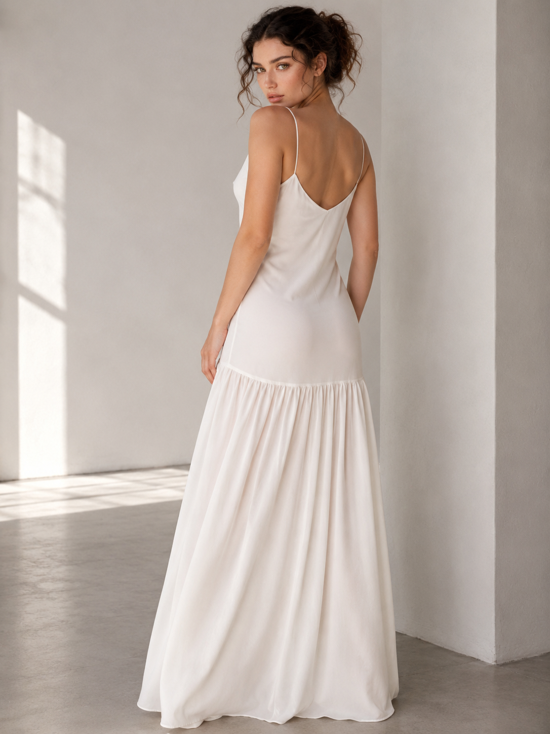 Adjustable Strap Maxi Cami Dress with Scarf – Black Color Option | Celina Studio