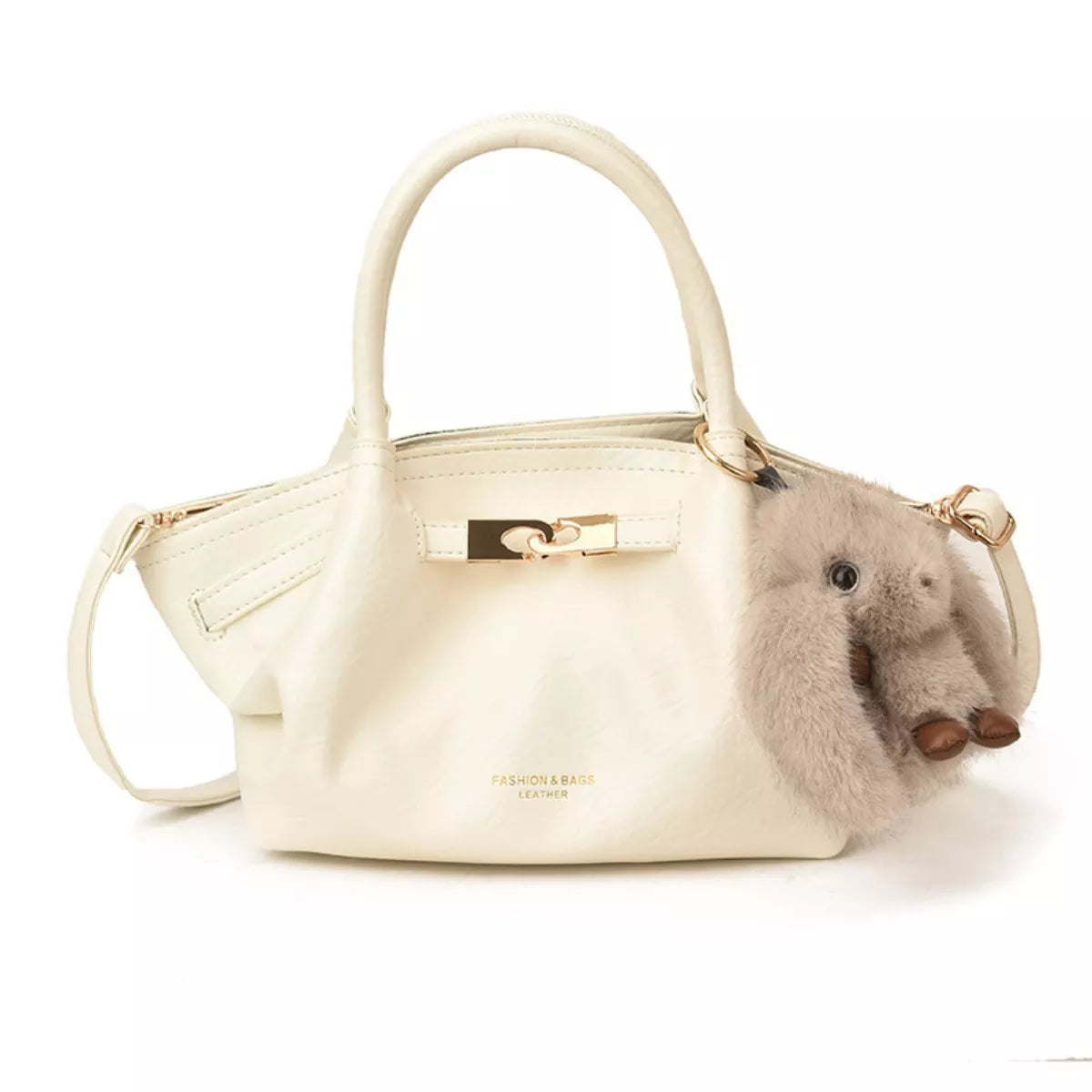 Top Handle Leather Handbag – Side View | Celina Studio
