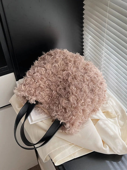 Lightweight Fluffy Handbag – Front View | Celina Studio