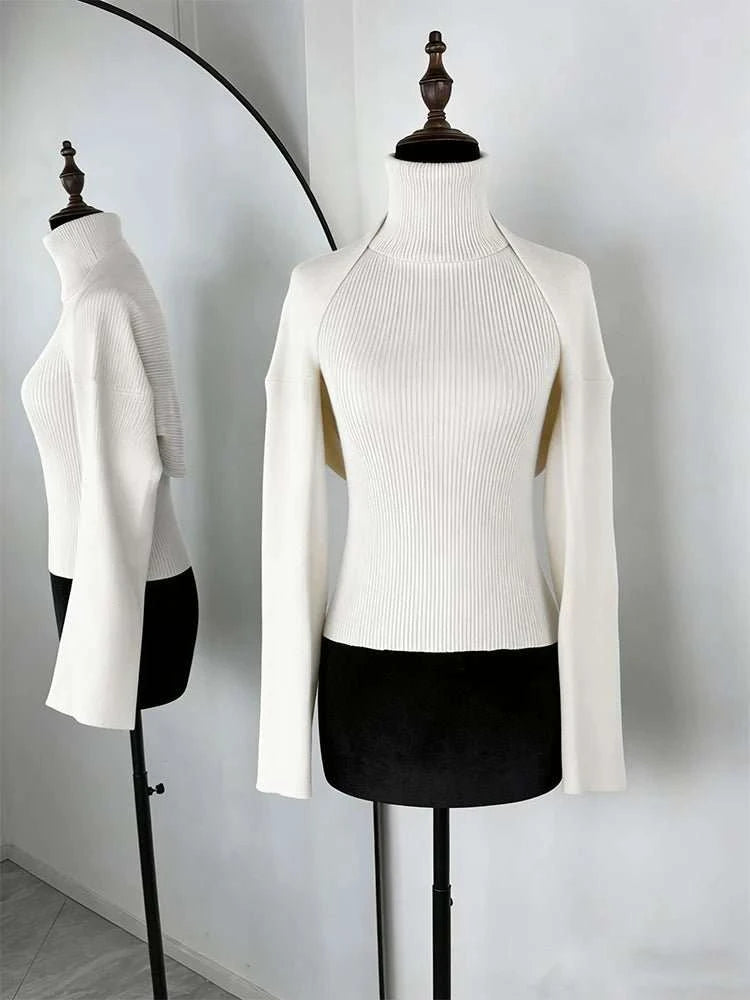 Hollow Out Backless Knit Two-Piece Set - Celina Studio