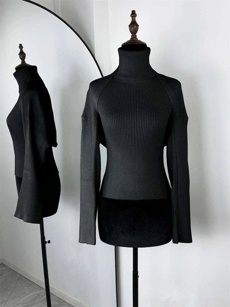 Hollow Out Backless Knit Two-Piece Set - Celina Studio