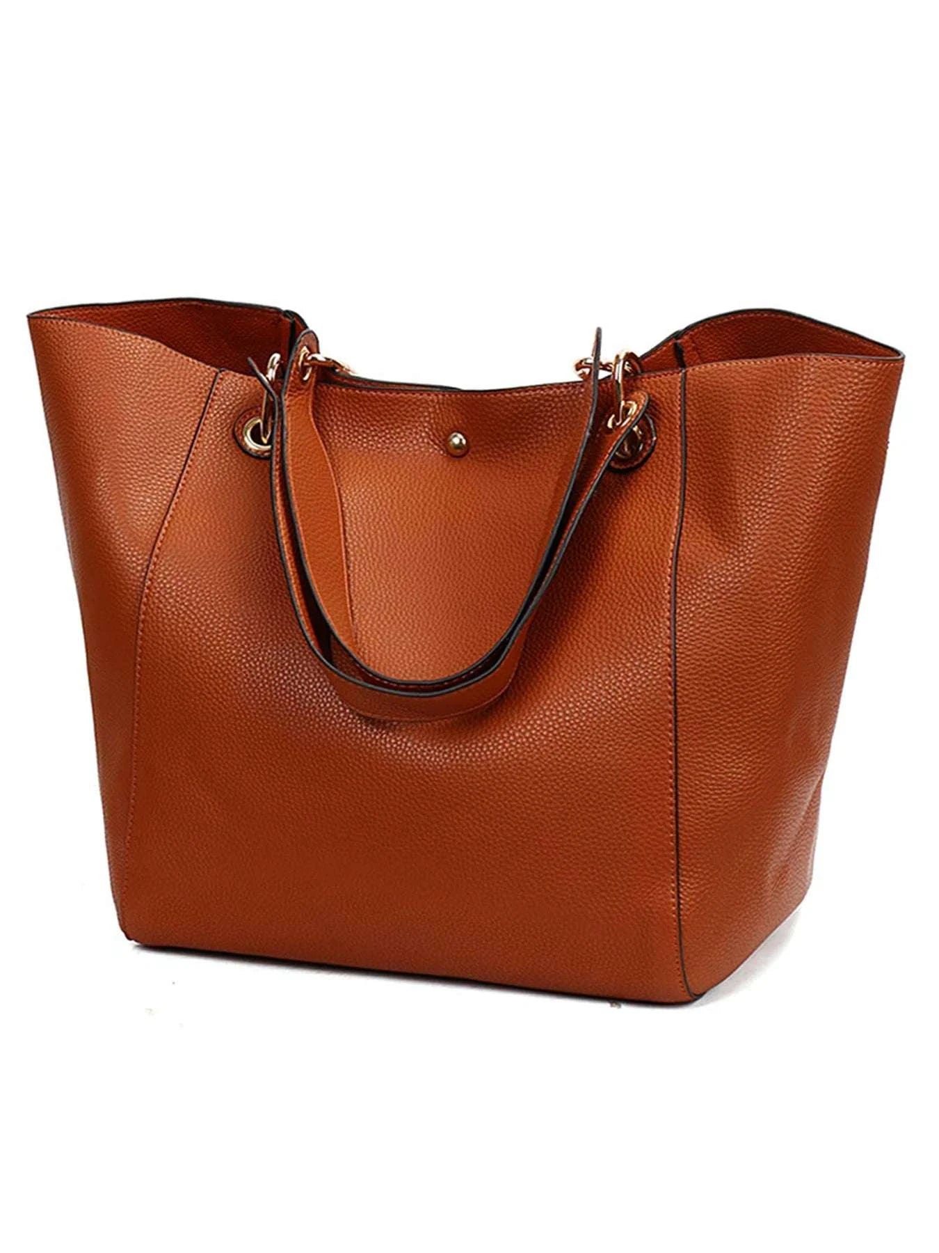 Large PU Leather Waterproof Tote Work Bag - Celina Studio