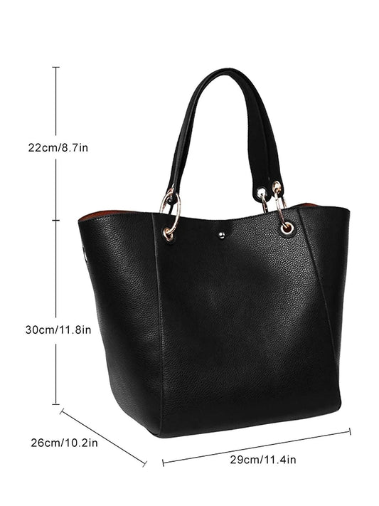Large PU Leather Waterproof Tote Work Bag - Celina Studio