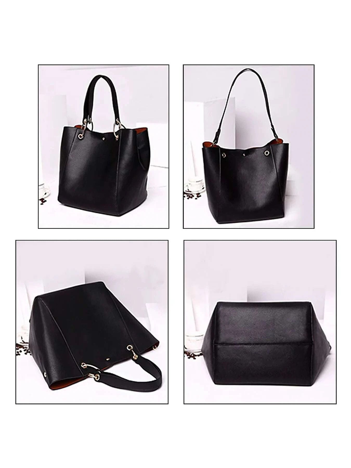 Large PU Leather Waterproof Tote Work Bag - Celina Studio