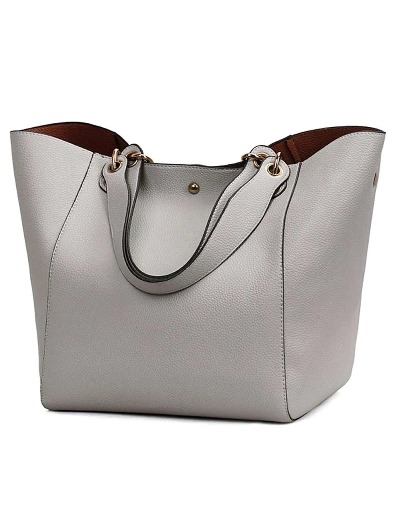Large PU Leather Waterproof Tote Work Bag - Celina Studio