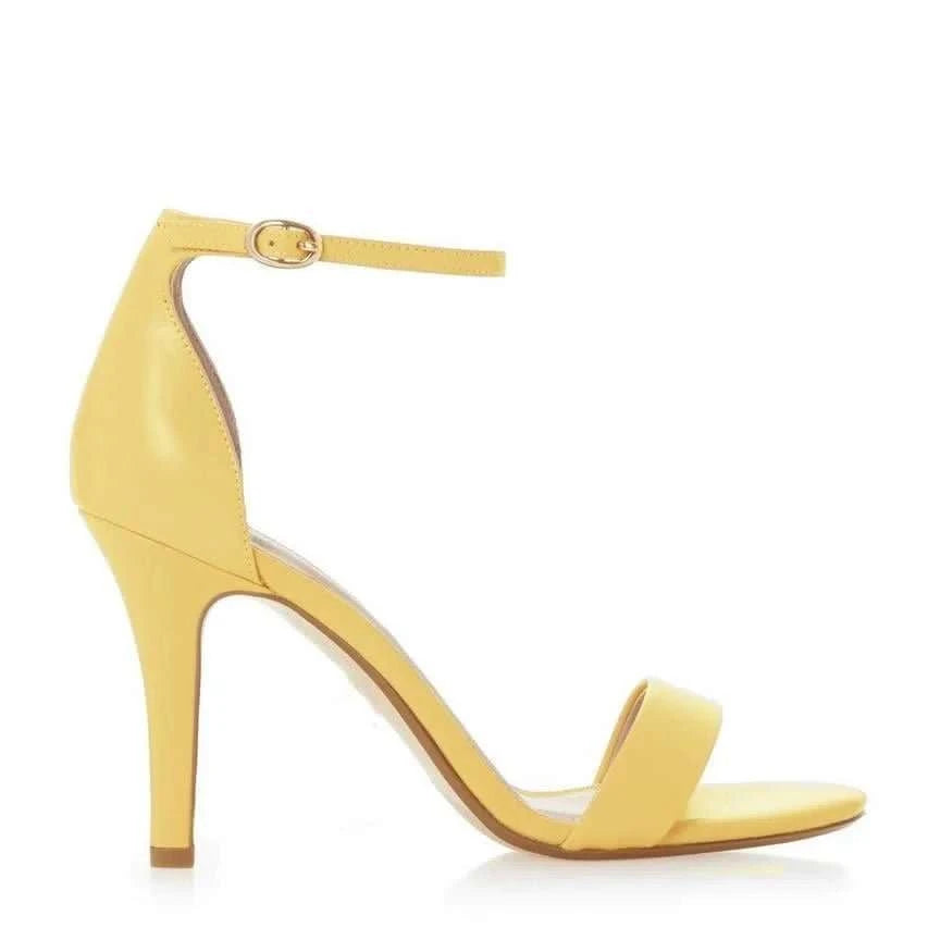 Open Toe Ankle Strap Thin Heel Sandals - Celina Studio
