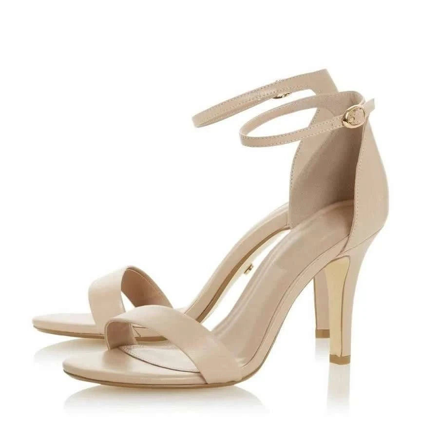 Open Toe Ankle Strap Thin Heel Sandals - Celina Studio