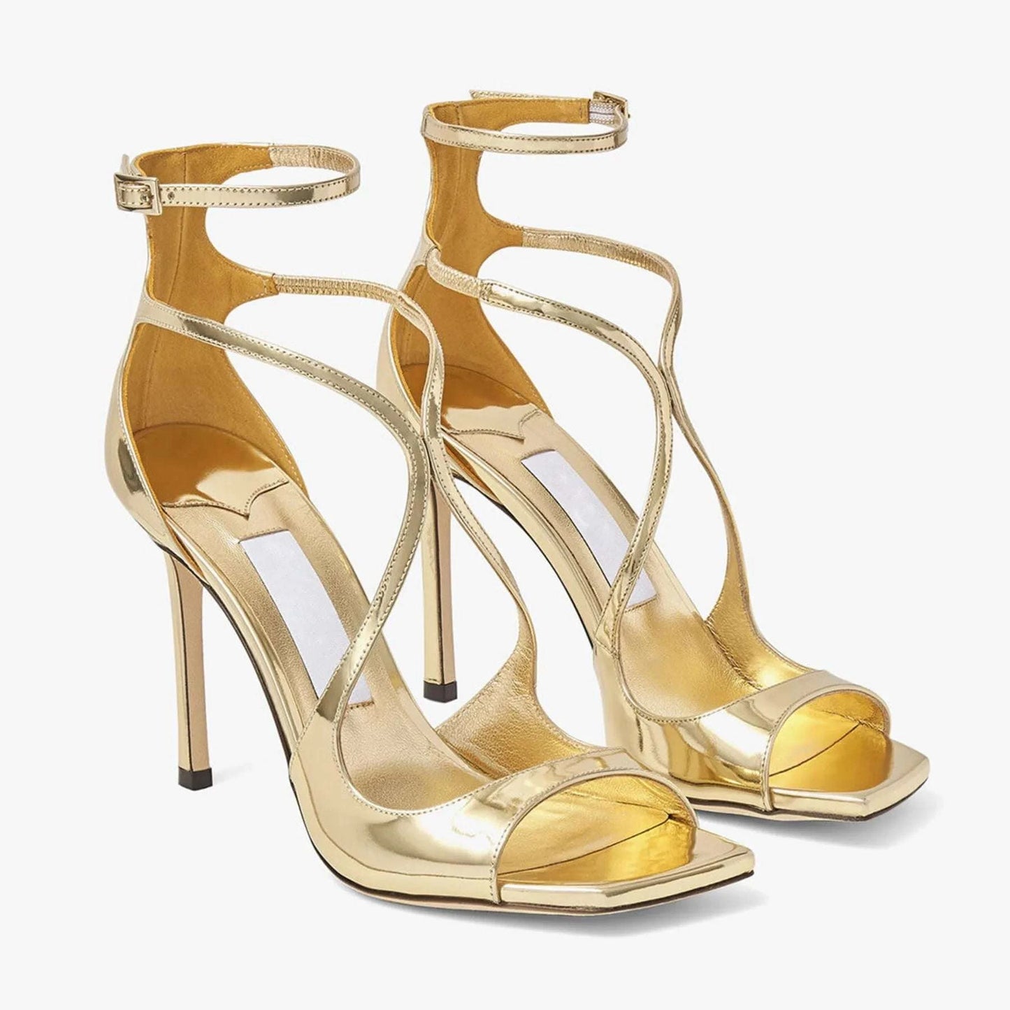 Open Toe Square Toe High Heel Sandals - Celina Studio