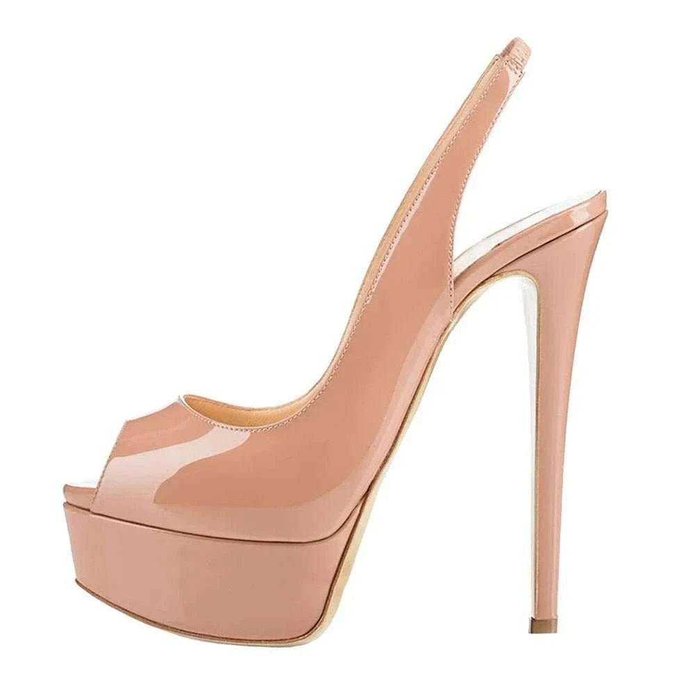 Platform Stiletto Open Toe Gladiator Party Sandals - Celina Studio