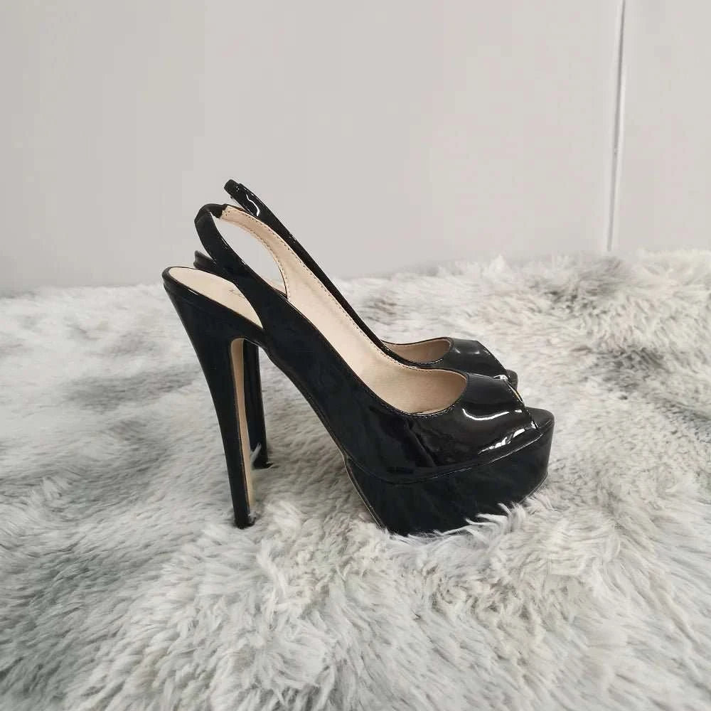 Platform Stiletto Open Toe Gladiator Party Sandals - Celina Studio
