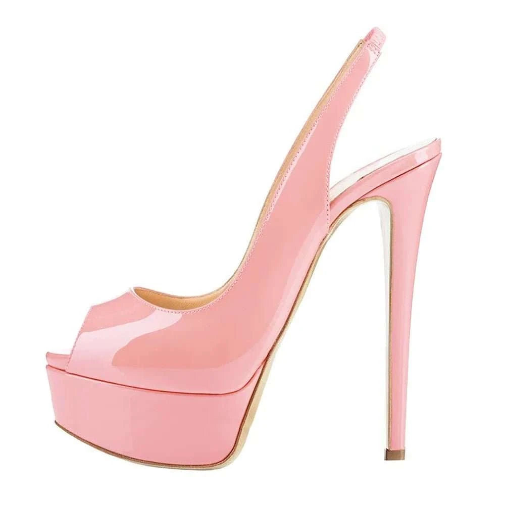 Platform Stiletto Open Toe Gladiator Party Sandals - Celina Studio