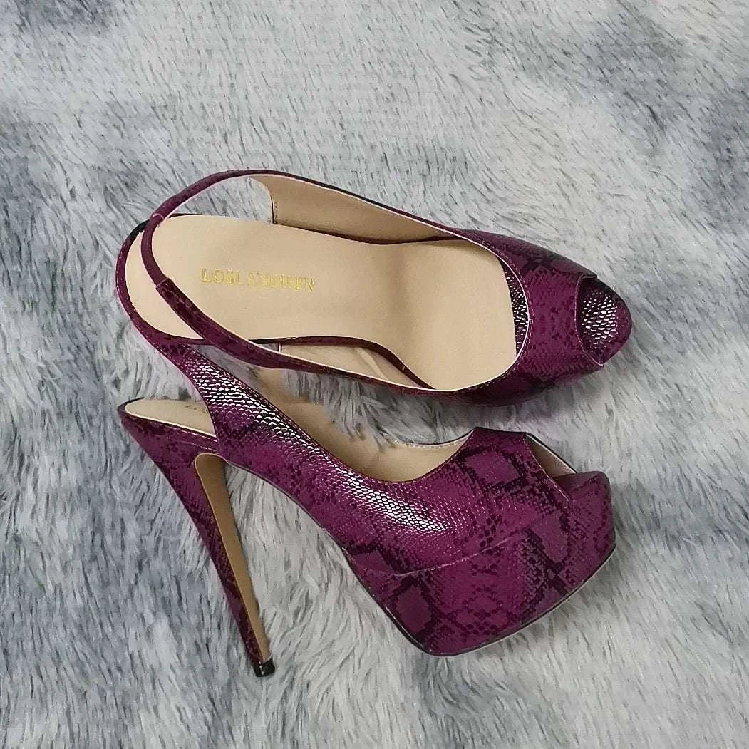 Platform Stiletto Open Toe Gladiator Party Sandals - Celina Studio