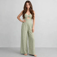 Striped Cutout Jumpsuit