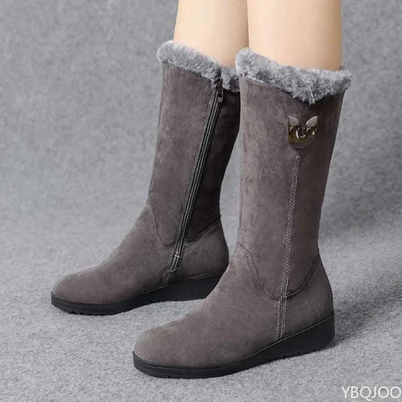 Warm Anti-Slip Side Zipper Snow Boots - Celina Studio
