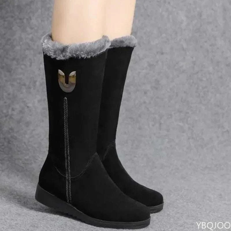 Warm Anti-Slip Side Zipper Snow Boots - Celina Studio